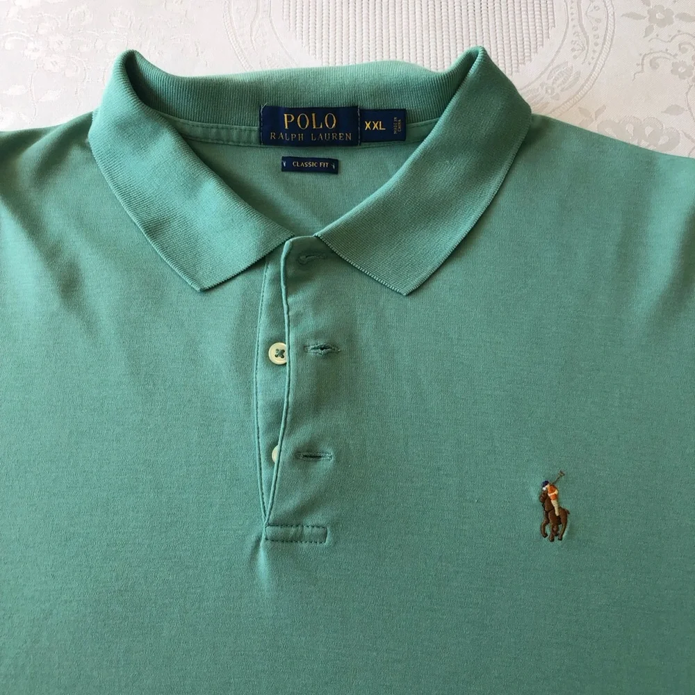 Polo by Ralph Lauren Men's Size XXL Sage Green Polo Shirt Classic-Fit Golf